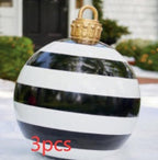 Palla di Natale Gonfiabile 60 cm – Decorazione Natalizia in PVC Resistente alle Intemperie per Esterni