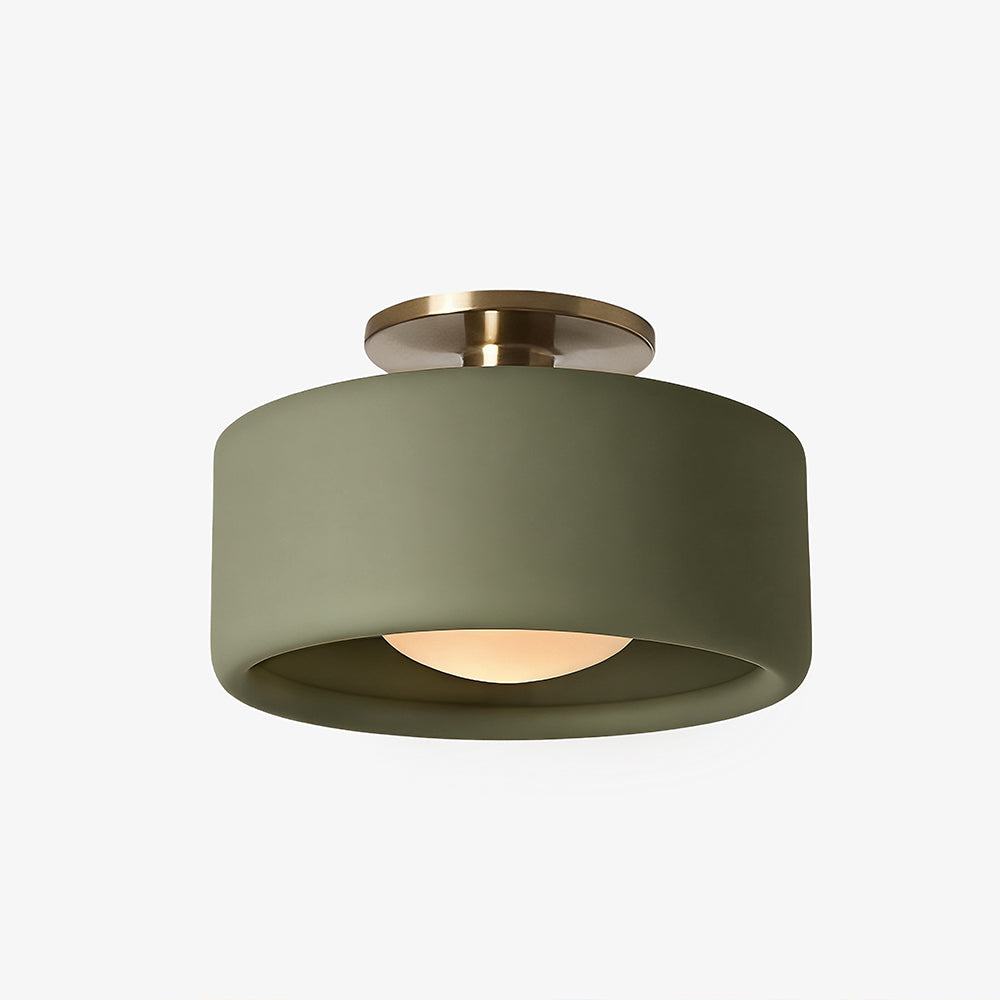 Lampada da soffitto a tamburo in porcellana