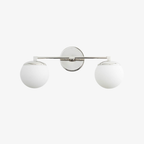 Applique da Bagno in Vetro Latte e Ottone