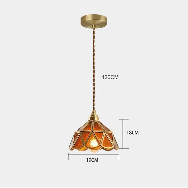 Lampada a Sospensione in Vetro Colorato Classica
