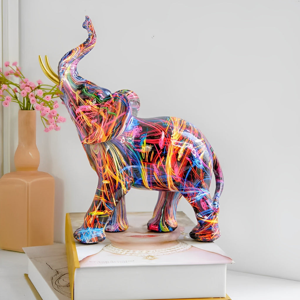 OCS - Elefante Astratto - Oggetto d'Arte Fatti a Mano con Simbolo di Fortuna