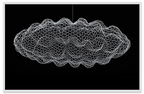 Lampada a sospensione Nuvola in Rete di Ferro Design Danese