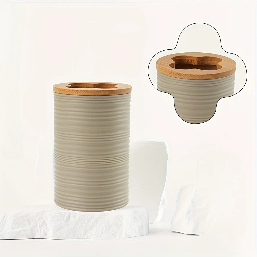 Set da bagno 6 pezzi – Accessori pratici con dispenser per sapone e bicchiere per spazzolino | Perfetto per bagno e ospiti