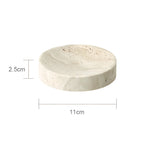 Set da bagno in travertino – Accessori pregiati in pietra naturale | Dispenser per sapone, piattino per sapone, diffusore e vassoio