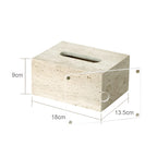 Set da bagno in travertino – Accessori pregiati in pietra naturale | Dispenser per sapone, piattino per sapone, diffusore e vassoio