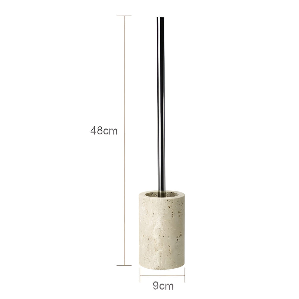 Set da bagno in travertino – Accessori pregiati in pietra naturale | Dispenser per sapone, piattino per sapone, diffusore e vassoio