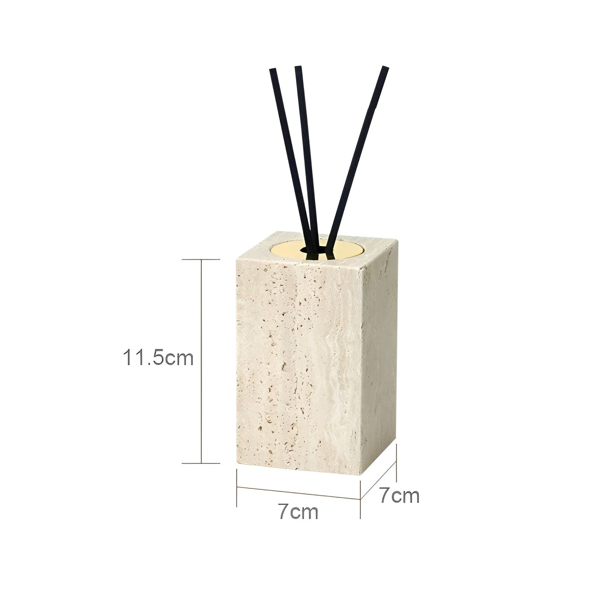 Set da bagno in travertino – Accessori pregiati in pietra naturale | Dispenser per sapone, piattino per sapone, diffusore e vassoio