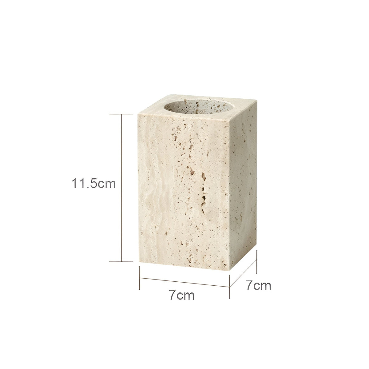 Set da bagno in travertino – Accessori pregiati in pietra naturale | Dispenser per sapone, piattino per sapone, diffusore e vassoio