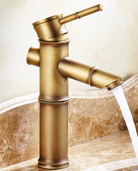 Rubinetto per Acqua Calda e Fredda con Maniglia Singola a Forma di Bambù
