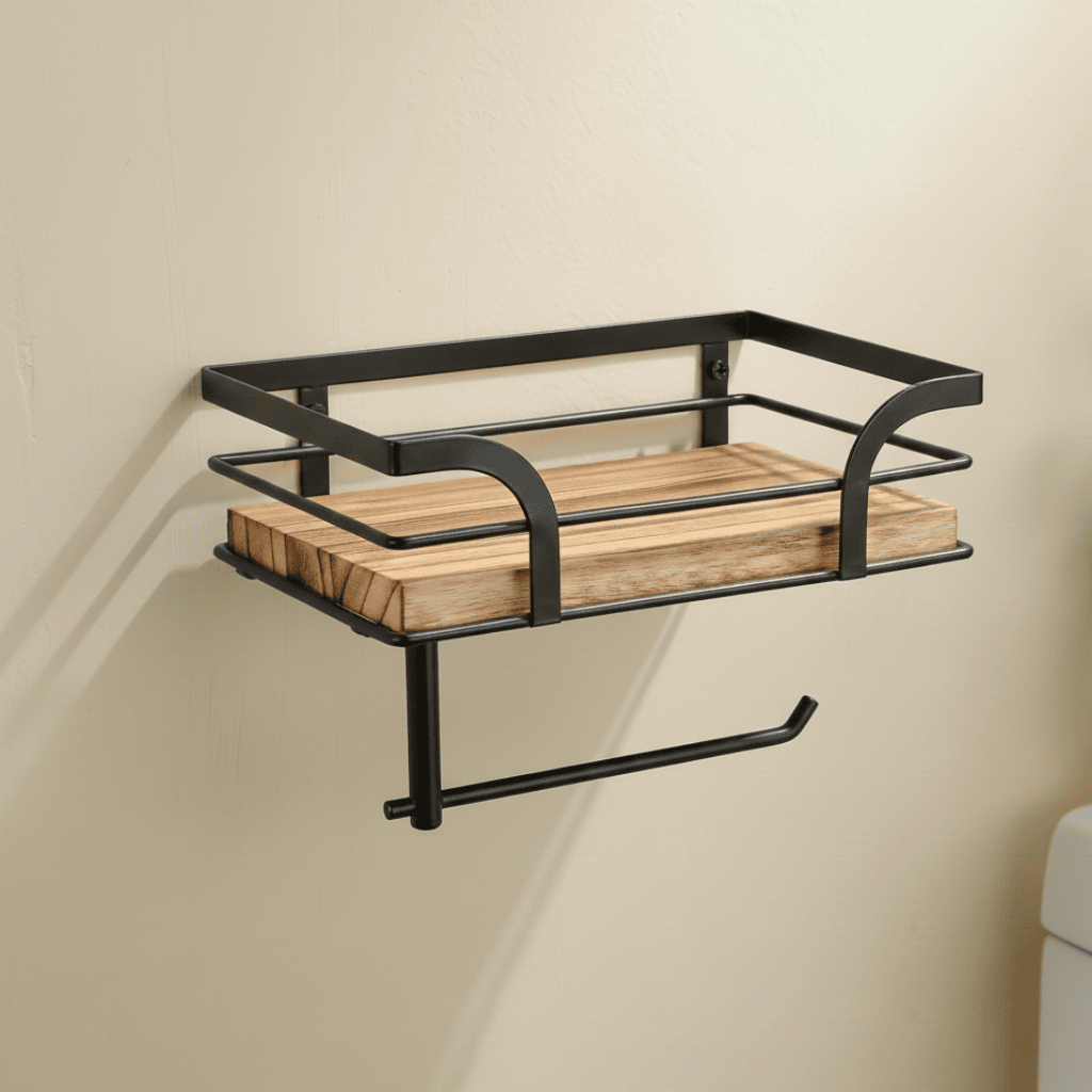 BATHFORGE – Supporto Decorativo da Parete in Ferro Battuto per Asciugamani e Accessori da Bagno