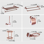 Accessori da Bagno in Ottone Lusso Rosa Oro