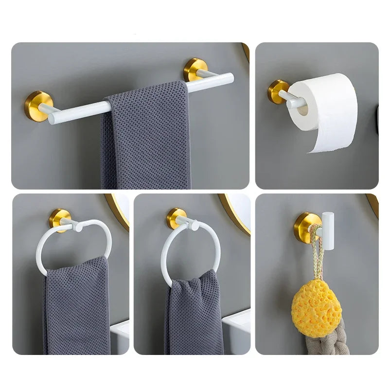 Set di Accessori per Bagno Set di Organizer per Mensole in Acciaio Inossidabile