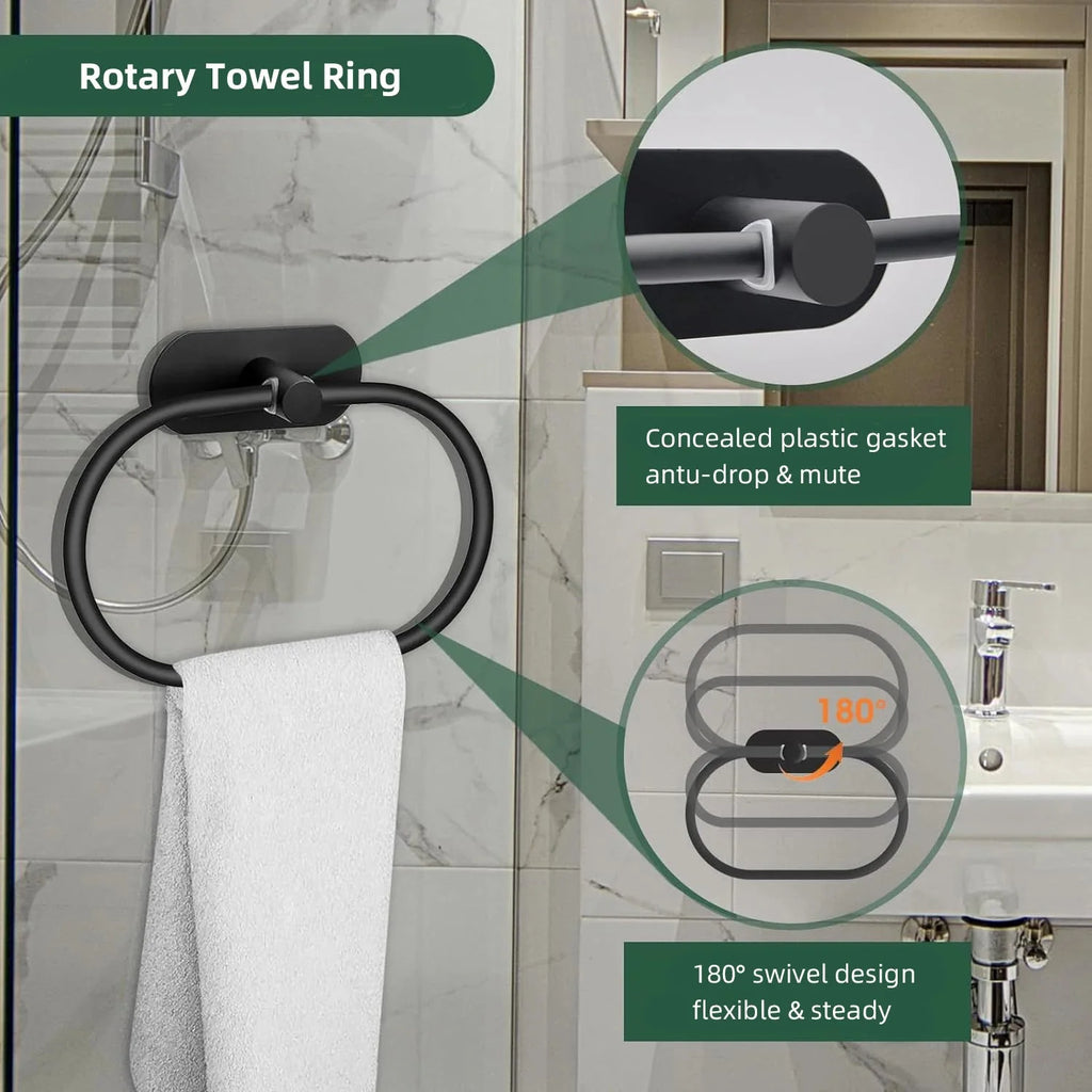 Set di Accessori per Bagno Barra Asciugamani Acciaio Inossidabile