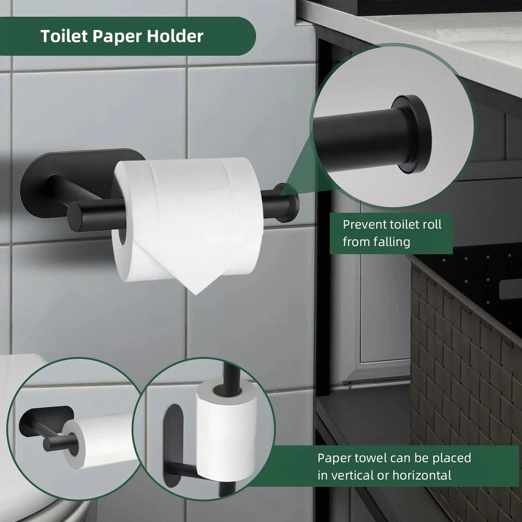 Set di Accessori per Bagno Barra Asciugamani Acciaio Inossidabile