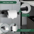 Set di Accessori per Bagno Barra Asciugamani Acciaio Inossidabile