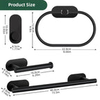 Set di Accessori per Bagno Barra Asciugamani Acciaio Inossidabile