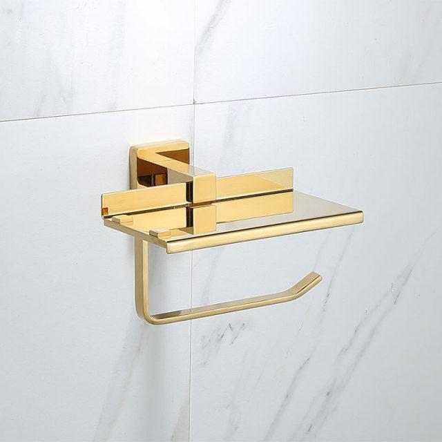 Set di Accessori per Bagno: Porta Asciugamani, Porta Carta, Porta Spazzola per WC