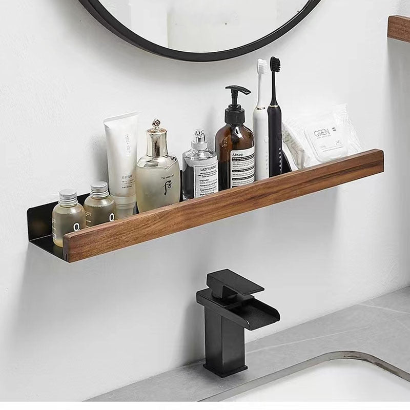 Rastrelliera da Bagno a Muro per Doccia Stile Nordico Scaffale di Stoccaggio