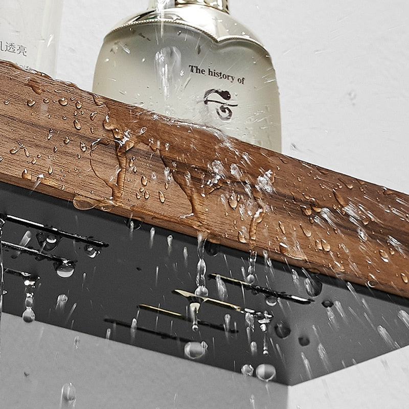 Rastrelliera da Bagno a Muro per Doccia Stile Nordico Scaffale di Stoccaggio