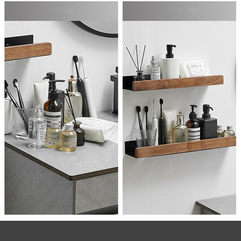 Rastrelliera da Bagno a Muro per Doccia Stile Nordico Scaffale di Stoccaggio