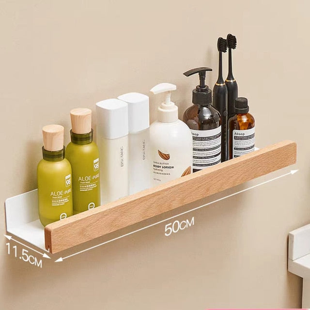 Rastrelliera da Bagno a Muro per Doccia Stile Nordico Scaffale di Stoccaggio