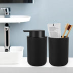 Dispenser di Sapone Liquido Schiumoso Ricaricabile per Bagno con Bicchiere per Collutorio