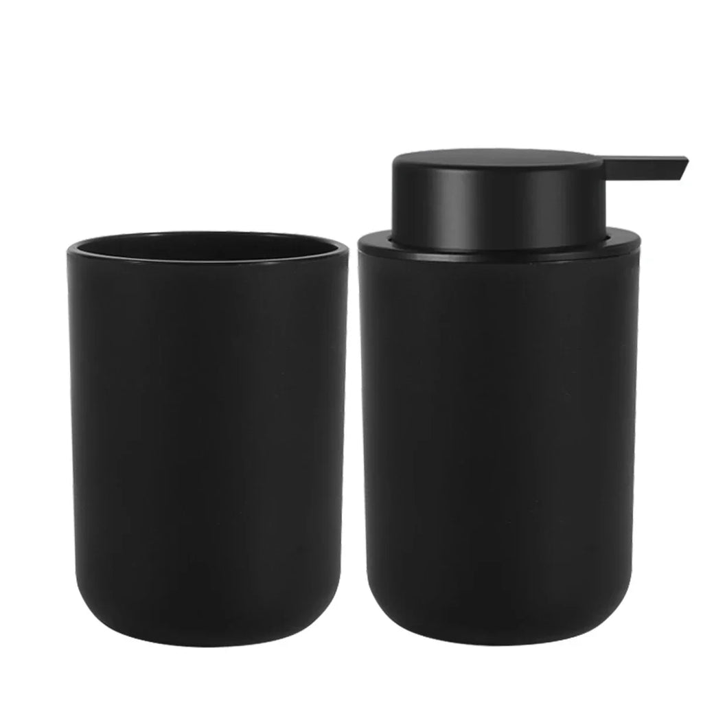 Dispenser di Sapone Liquido Schiumoso Ricaricabile per Bagno con Bicchiere per Collutorio