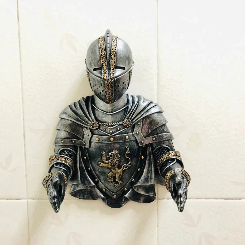Porta Carta Igienica Statua Medievale Cavaliere Dispenser Carta Igienica