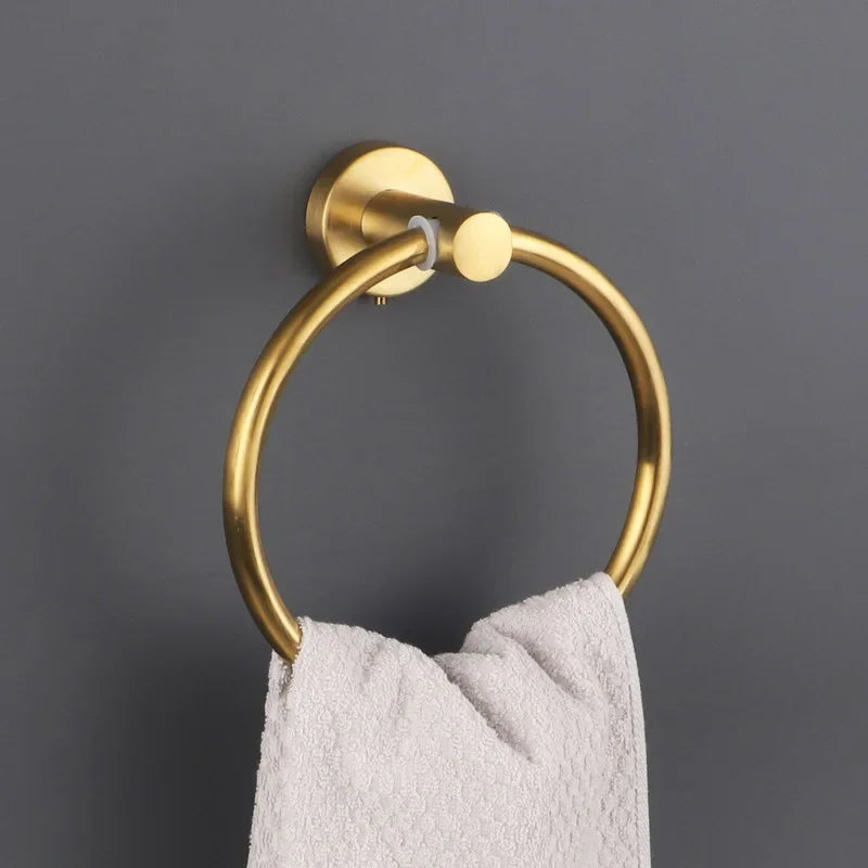 Supporto per Anello Asciugamano da Bagno in Acciaio Inossidabile - Anello Asciugamano Rotondo da Bagno
