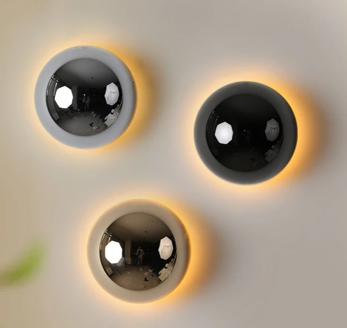 LumiBau Luxe Bauhaus Lampada da Parete Rotonda