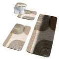Set di Tappetini per Bagno 4 Pezzi – Moderno e Antiscivolo | Morbidi Tappetini per WC e Coprisedile per una Decorazione Elegante del Bagno