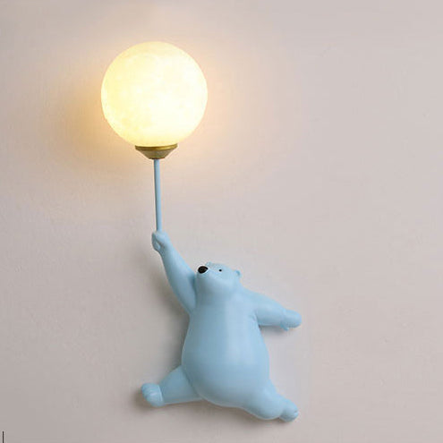 Lampada da Parete Orso Carina Luce a Palloncino Decorativa per Stanza Bambini