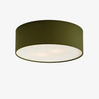 Lampada da soffitto a tamburo in lino per camera moderna