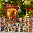 HighlandJoy | Calendario dell'Avvento 3D Mucca delle Highlands 2025 Esperienza Natalizia Unica 24 Figure