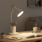 Strahlwächter – Lampada da tavolo a LED con portapenne per ordine e stile