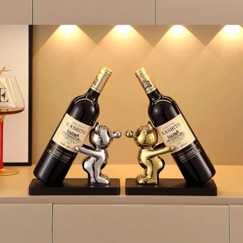 Portabottiglie Bearwine – Porta Bottiglie Decorativo in Ceramica con Design Giocoso di Orso