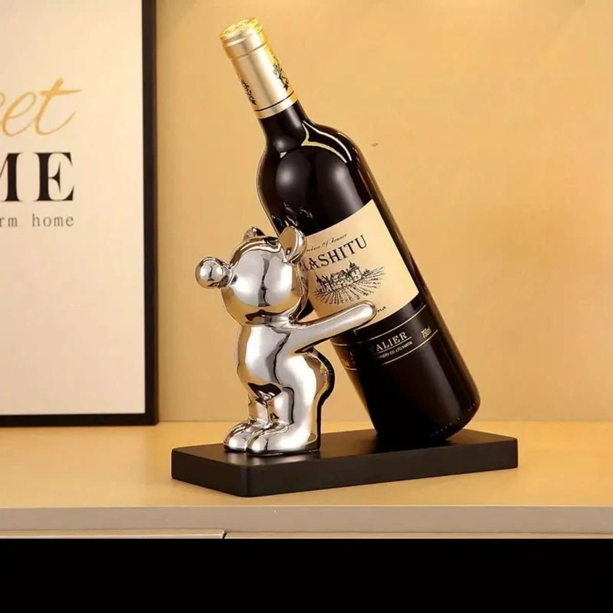 Portabottiglie Bearwine – Porta Bottiglie Decorativo in Ceramica con Design Giocoso di Orso