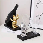 Portabottiglie Bearwine – Porta Bottiglie Decorativo in Ceramica con Design Giocoso di Orso