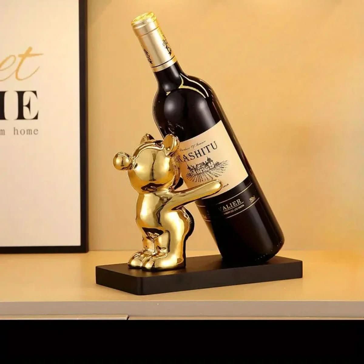 Portabottiglie Bearwine – Porta Bottiglie Decorativo in Ceramica con Design Giocoso di Orso