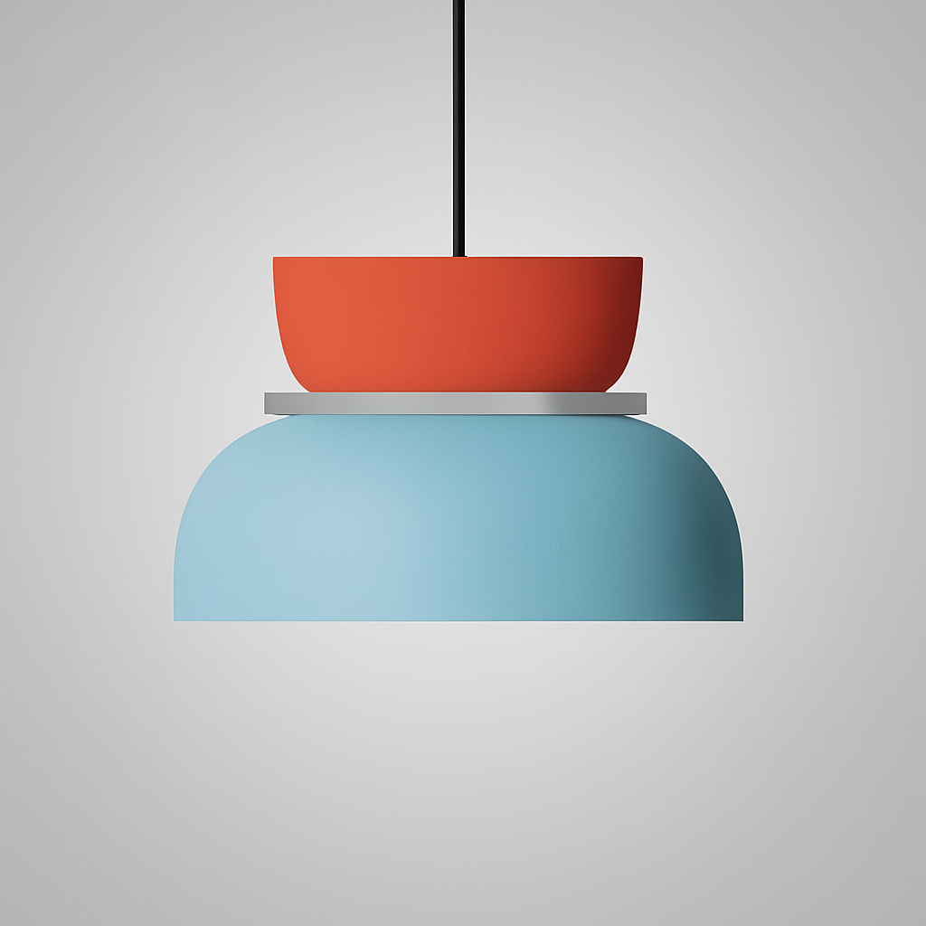 Lampada a sospensione a cupola a doppio tono in lega di zinco nordica LED 1 luce