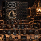 Set di Calendario Avvento Mini Bottiglie di Rum Kraken da 24 Giorni per Esposizione al Bar durante le Feste, Regalo Collezionabile per Amanti del Rum, Countdown di Natale e Decorazione Festiva