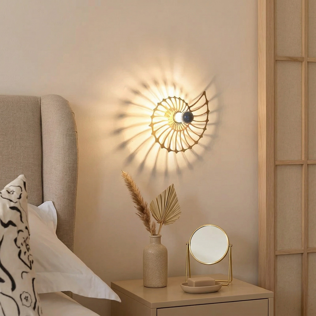 Lampada da Parete LED Decorativa Design Nautilus Moderna