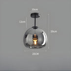 LustroCeil Light - Lampada da soffitto in vetro minimalista