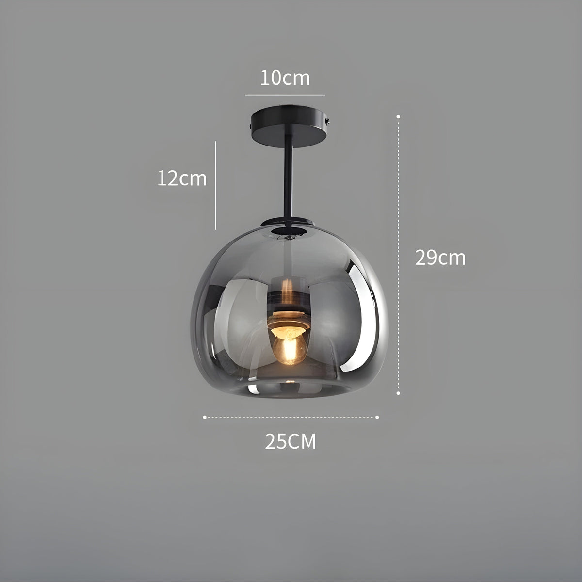LustroCeil Light - Lampada da soffitto in vetro minimalista
