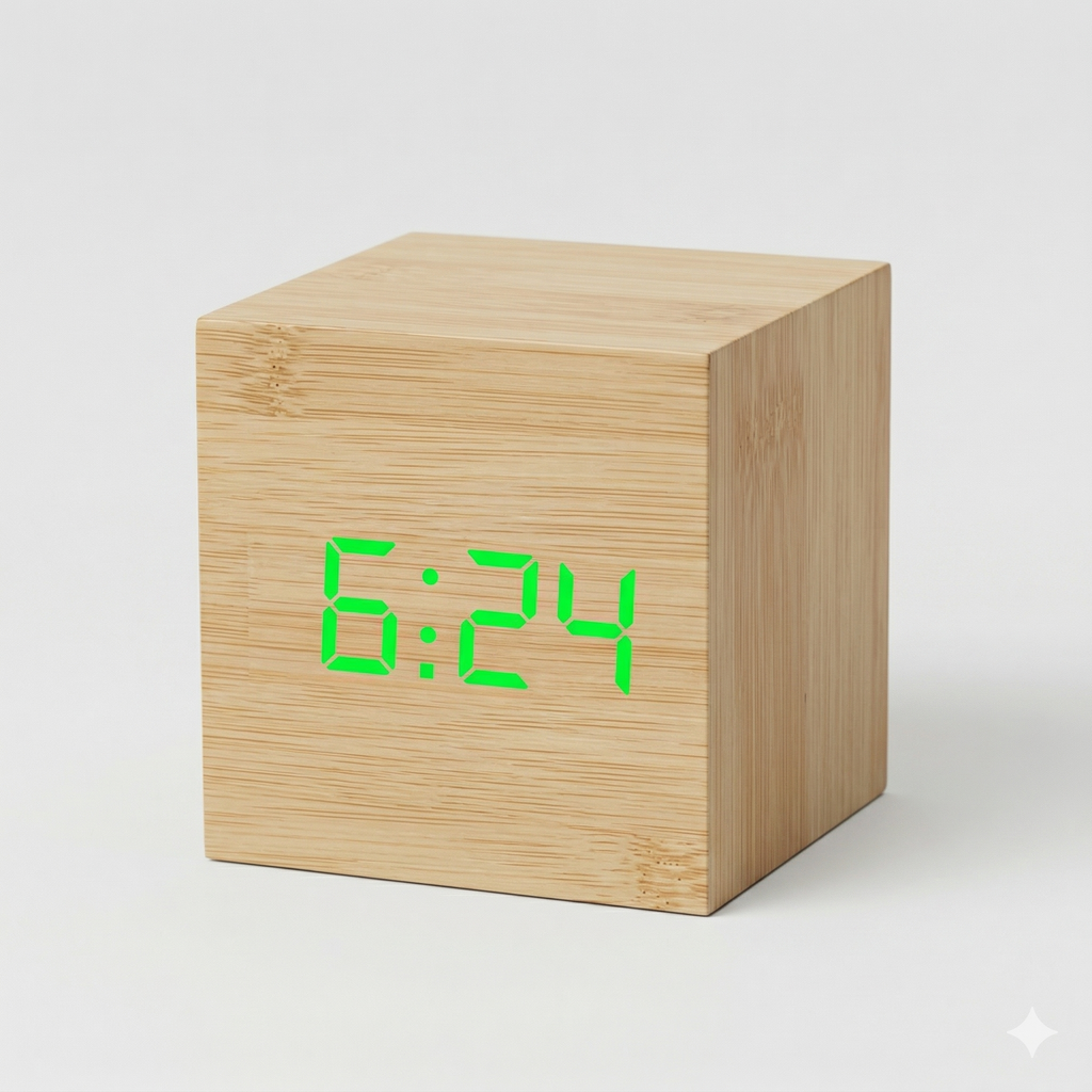 Sveglia Digitale LED con Controllo Vocale Design Moderno