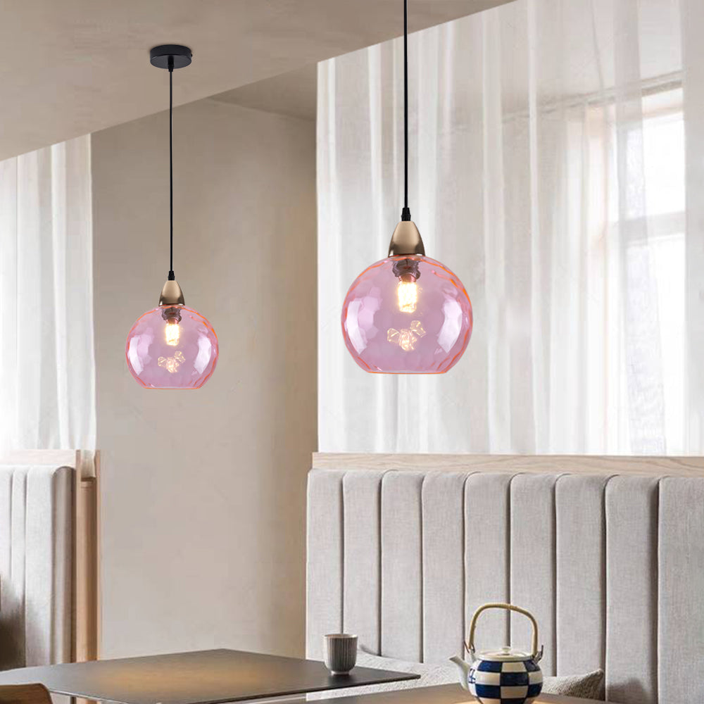Lampade a sospensione in vetro effetto onda d'acqua