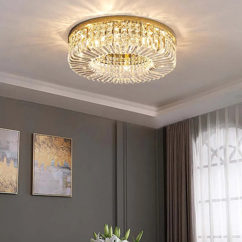 Kristy Lampada da Soffitto in Metallo/Cristallo di Lusso