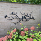BIRDWING ART – Decorazione da parete in metallo con uccelli per un living elegante