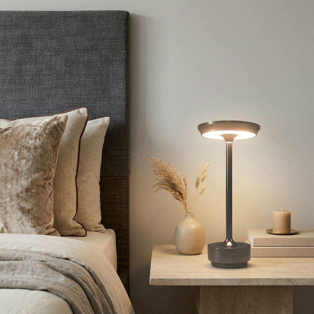 Lampada da Tavolo LED Wireless Ricaricabile Design Moderno per Soggiorno