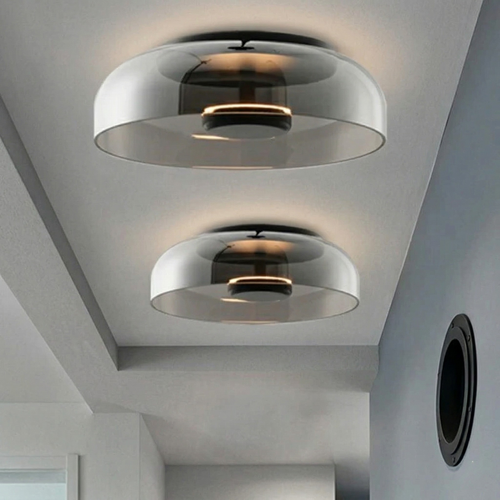 Lampada da Soffitto LED in Vetro Moderno Design Elegante